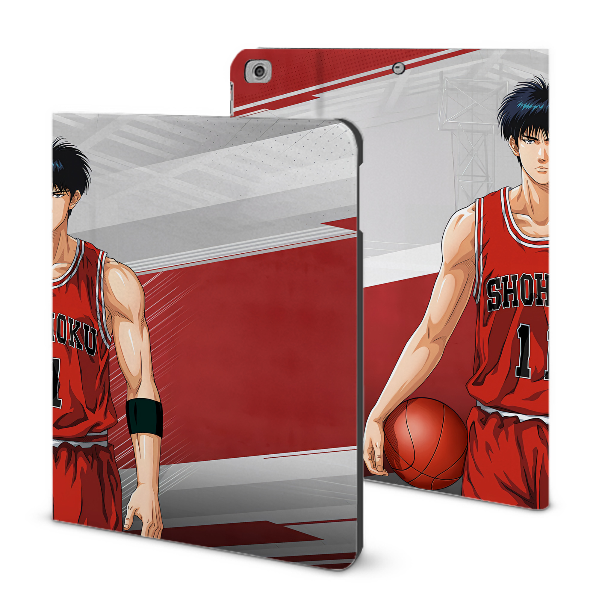 （画像用） SLAM DUNK／スラムダンク IPad ケース ブック型 PUレザー TPU 耐衝撃 軽量 薄型 ペン収納なし 全面保護 IPad 各モデル対応